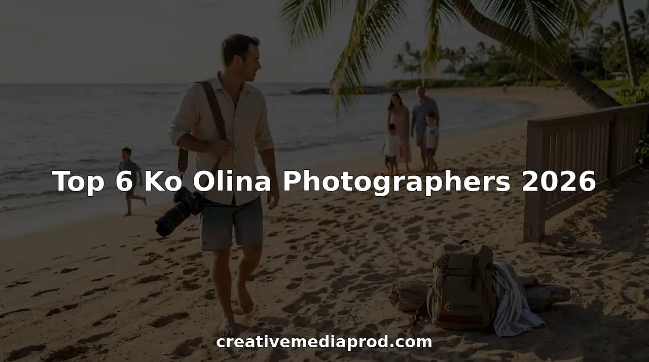 Photographer candidly working on Ko Olina beach