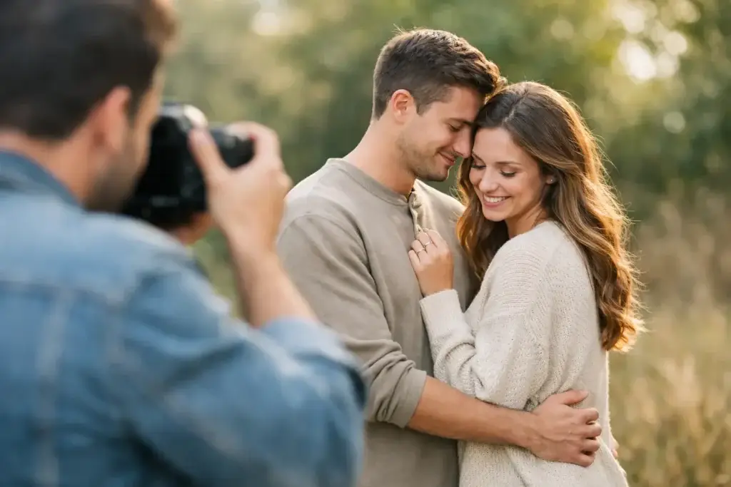 How to Pose Camera Shy Couples Naturally