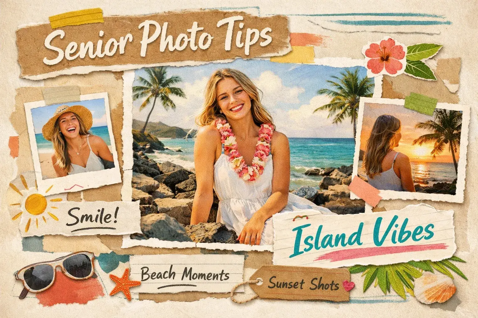 Senior photoshoot in Oahu Hawaii capturing milestone moments with island vibes